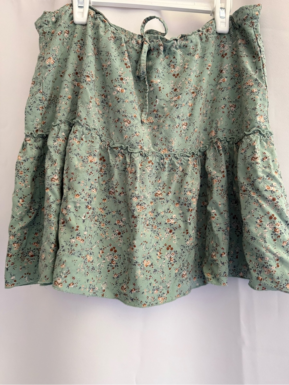 Brandy Melville Mint Green Floral Mini Skirt